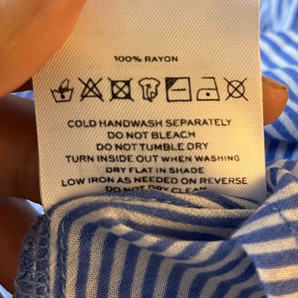 Faithfull the Brand Alice blue and white striped blouse - Picture 7 of 9